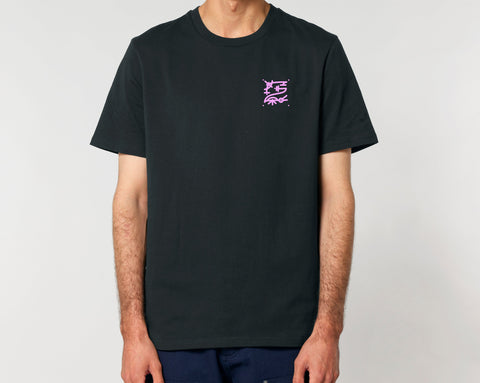 Räglan T-Shirts Kurzarm Butterfly T-shirt Black