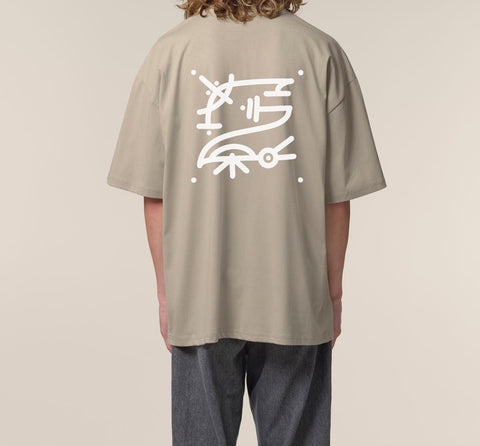 Räglan T-Shirts Kurzarm Kokon 3 / XXS Butterfly Oversized T-shirt "Stone"