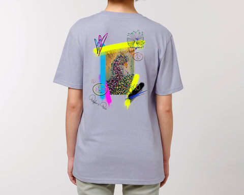 Räglan T-Shirts Kurzarm Lavender / XXS Turtle Love T-Shirt "Peacock"