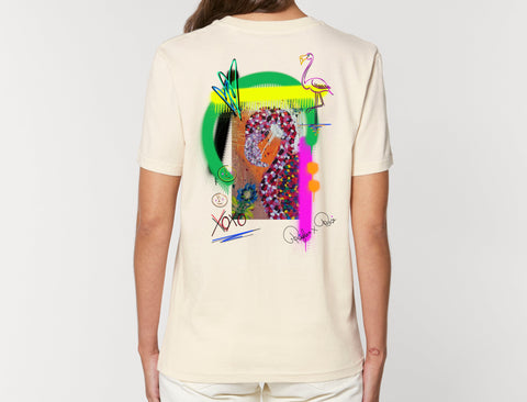 Räglan T-Shirts Kurzarm Naturalraw / XXS Turtle Love T-Shirt "Flamingo"