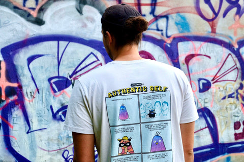 Räglan T-Shirts Kurzarm Vintagewhite / XXS Authentic Self T-shirt