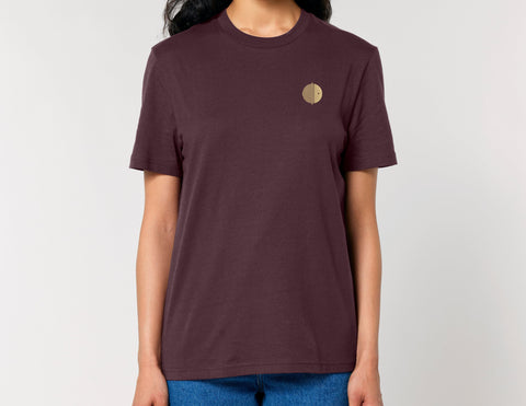 Räglan T-Shirts und Longsleeves Beige / XXS Braunes T-Shirt mit Logo Stick