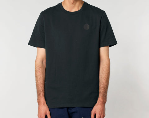Räglan T-Shirts und Longsleeves Schwarz / XXS Schwarzes T-Shirt mit Logo Stick